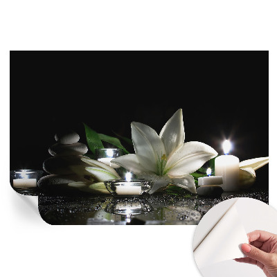 Papier peint autocollant pour salon motif scène relaxante