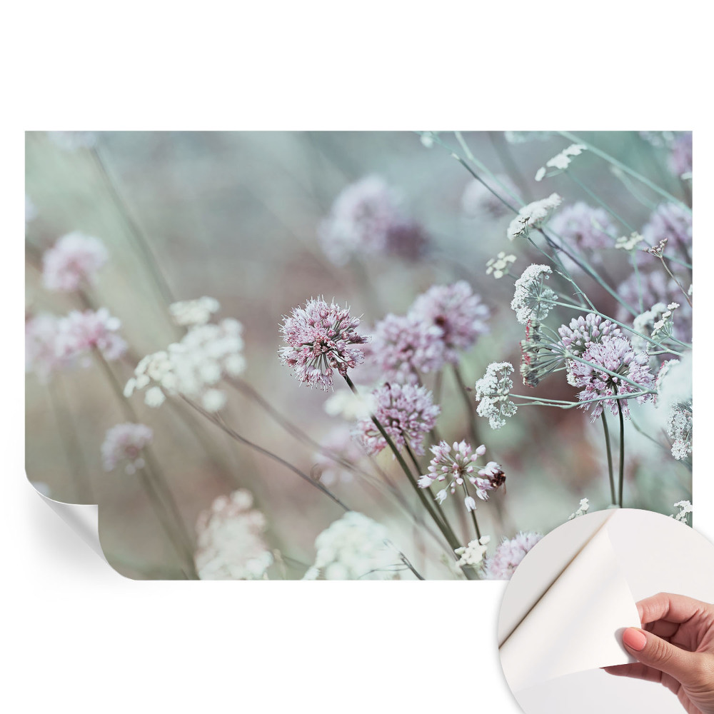 Papier peint photo moderne fleurs sauvages pour salon