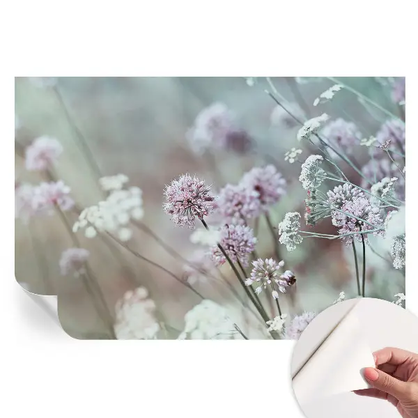 Papier peint photo moderne fleurs sauvages pour salon