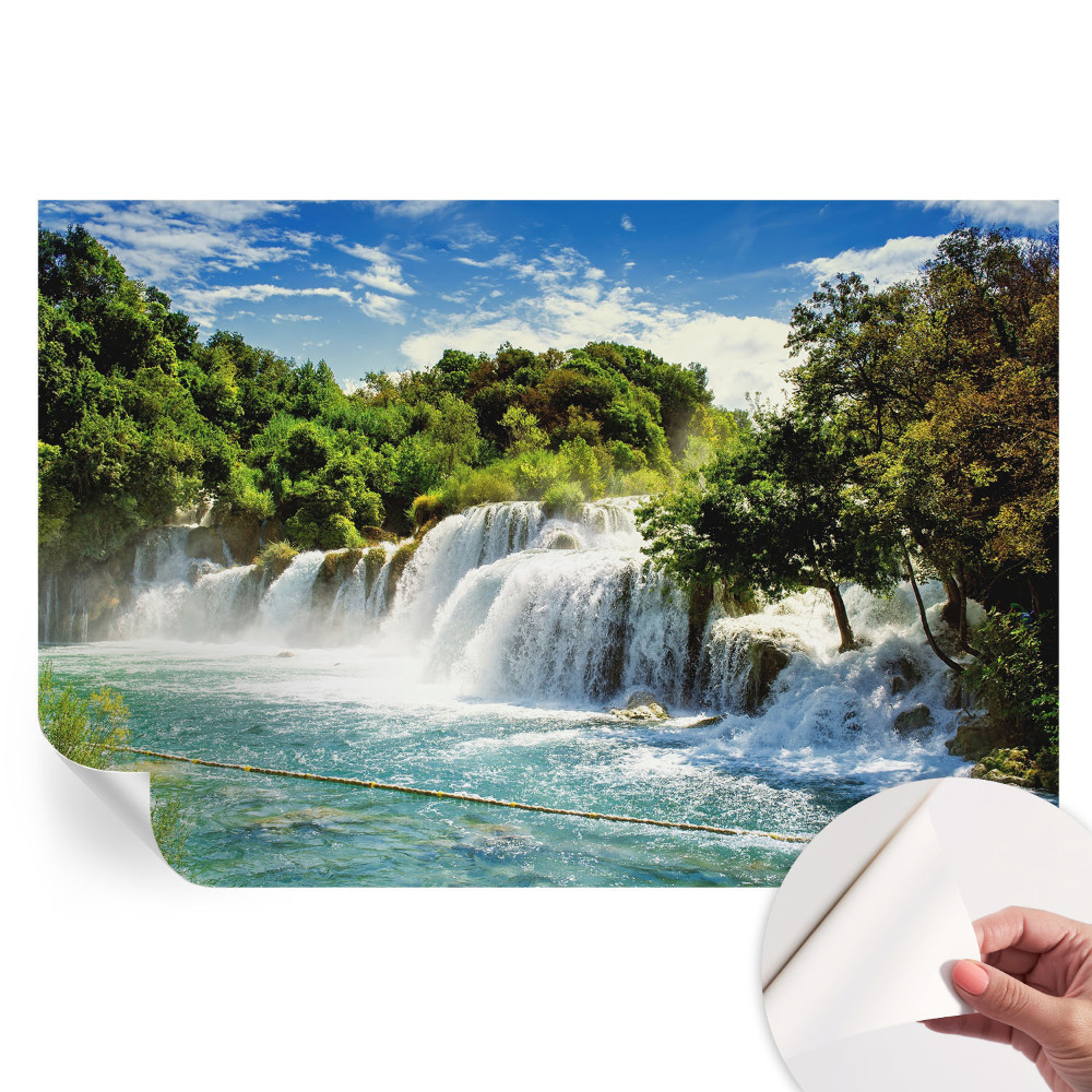 Papier peint autocollant pour salon motif cascade magnifique