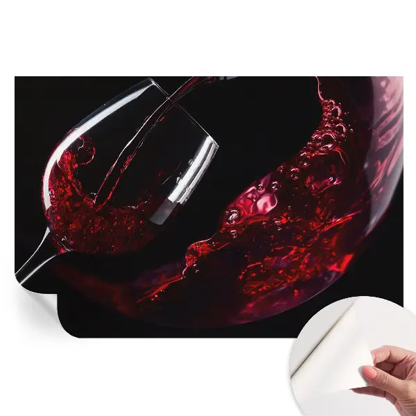 Papier peint photo moderne pour salon motif vin rouge