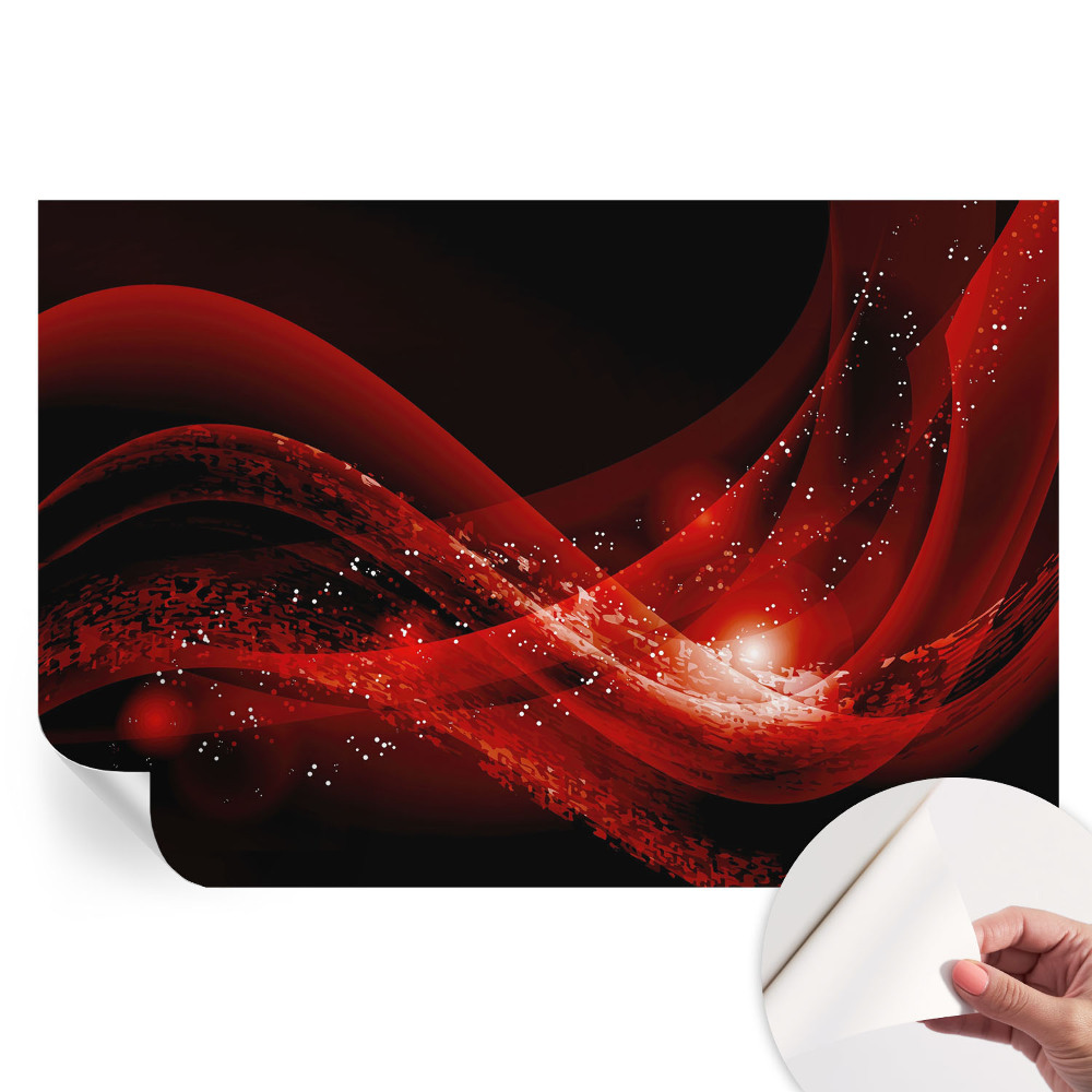 Papier peint photo moderne Vortex rouge pour salon