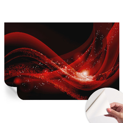 Papier peint photo moderne Vortex rouge pour salon