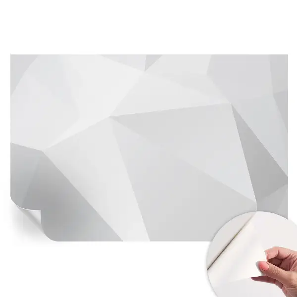Papier peint photo autocollant motifs triangles gris