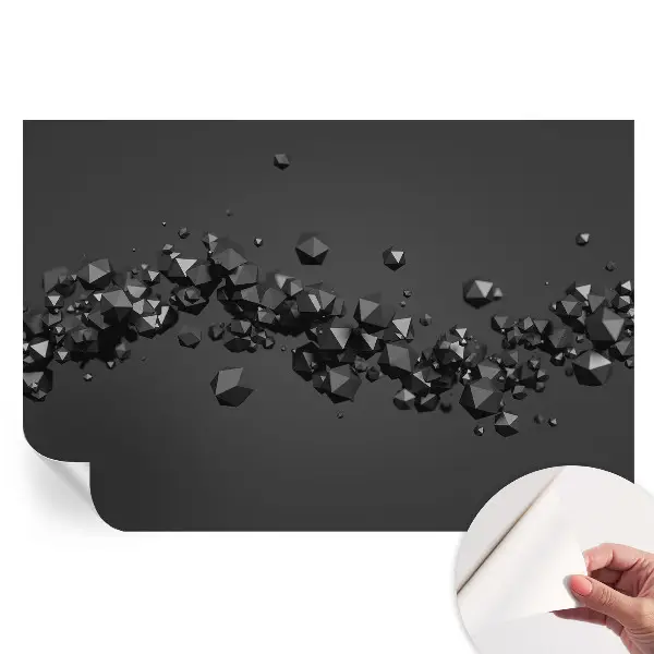 Papier peint autocollant pour salon à motif de bosses noires