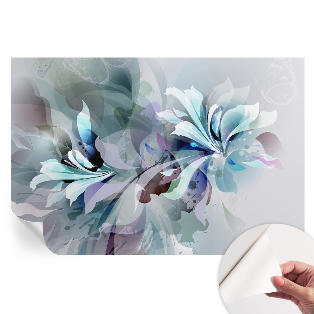 Papier peint photo moderne pour le salon abstraction florale