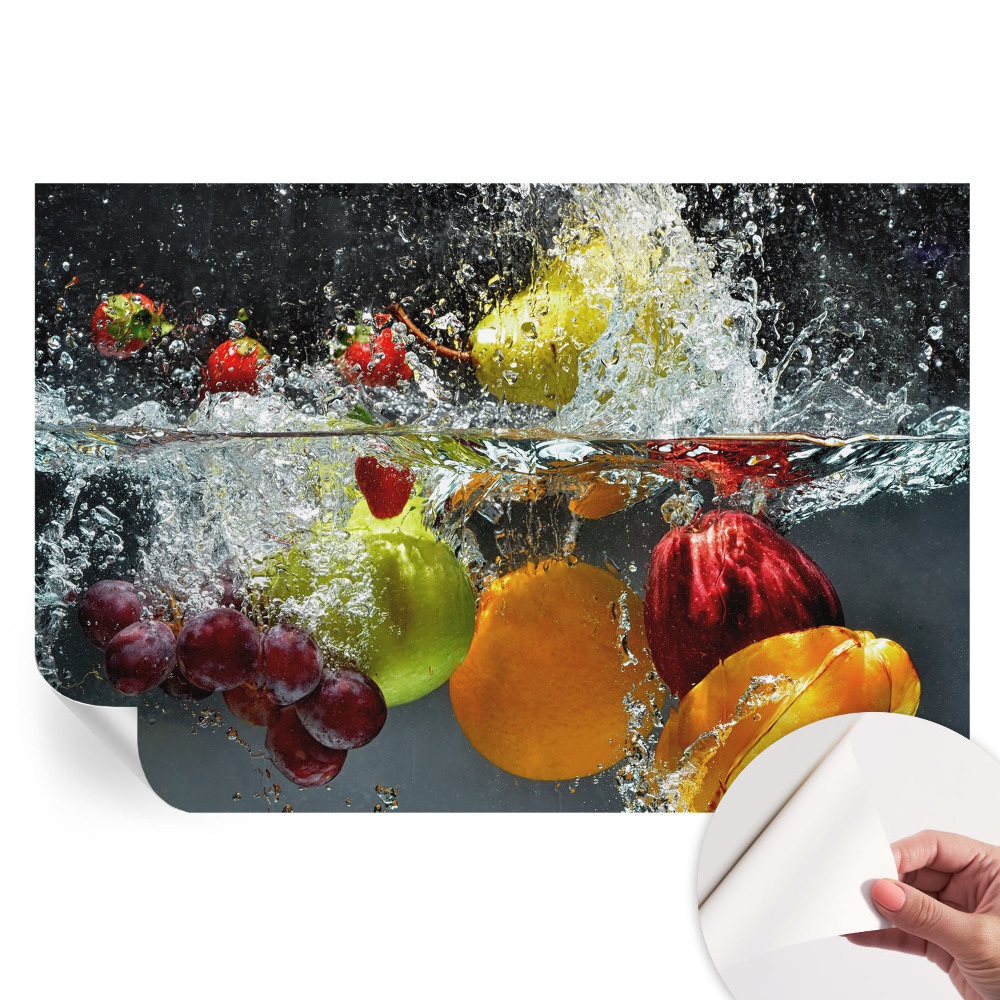 Papier peint photographique autocollant Fruits dans l'eau