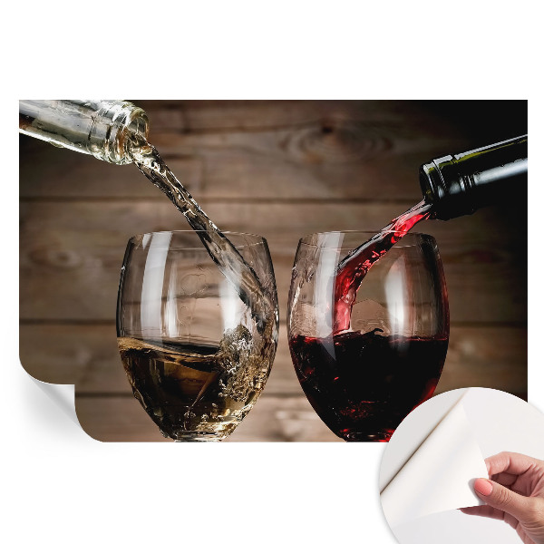 Fresque murale autocollante Verres de vin
