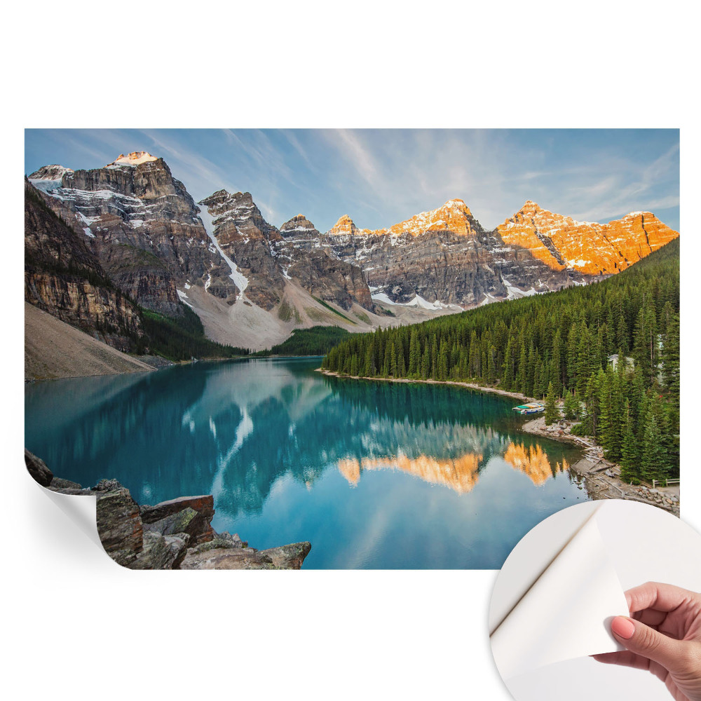 Papier peint photo moderne pour le salon Reflet de la montagne