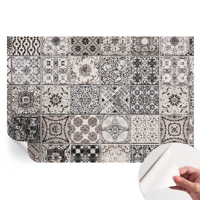 Papier peint photo moderne pour le salon Motifs de carreaux