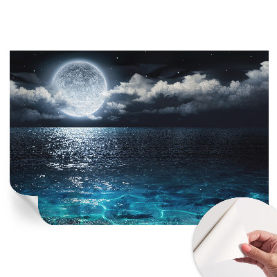 Papier peint photo autocollant pour chambre Mer nocturne