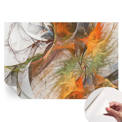 Papier peint photo autocollant pour chambre motif kaléidoscope abstrait