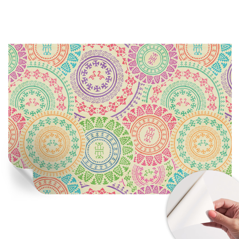 Papier peint photographique autocollant mandalas colorés