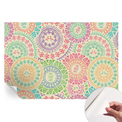 Papier peint autocollant mandalas colorés