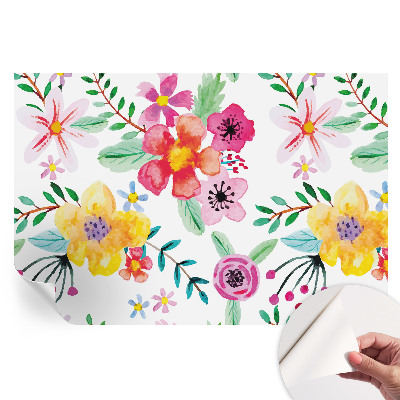 Papier peint photo moderne pour salon motif fraîcheur florale