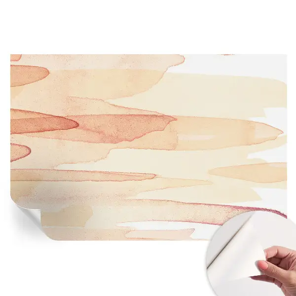 Papier peint photo moderne pour salon à motifs de traits pastel