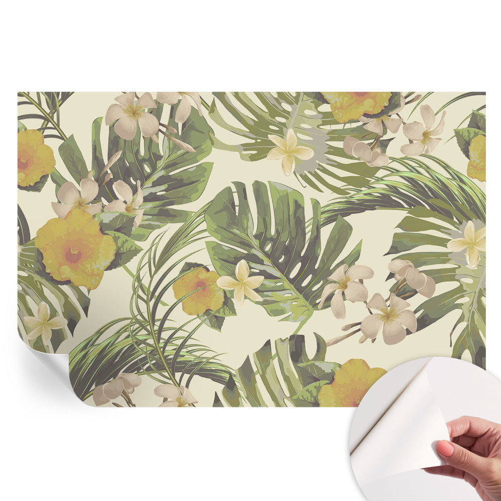 Papier peint photo autocollant flore exotique