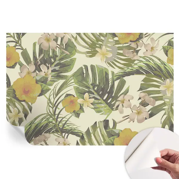 Papier peint photo autocollant flore exotique