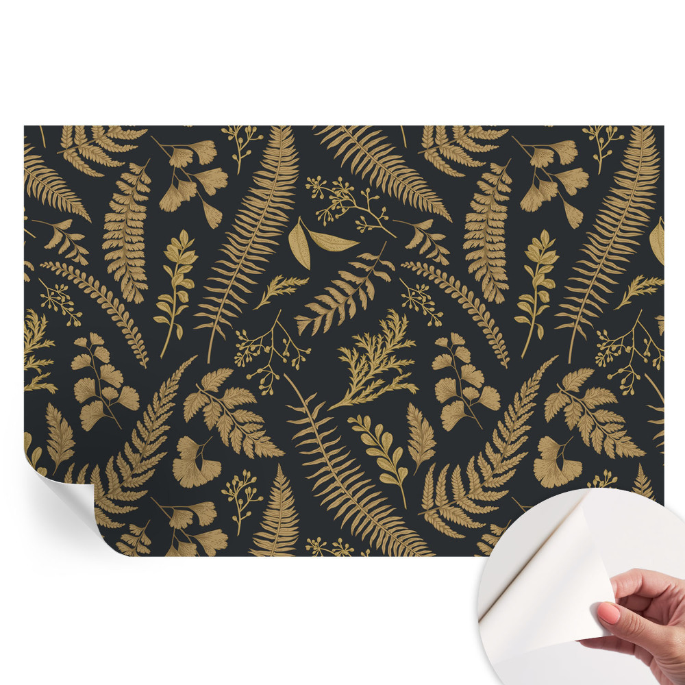 Papier peint photo moderne pour le salon feuilles botaniques