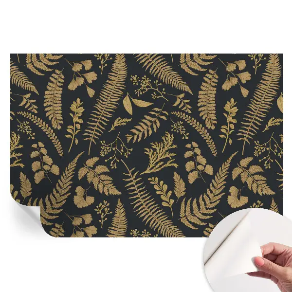 Papier peint photo moderne à motif de feuilles botaniques pour salon