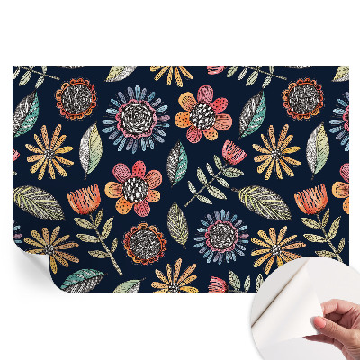 Papier peint photographique autocollant mosaïque florale