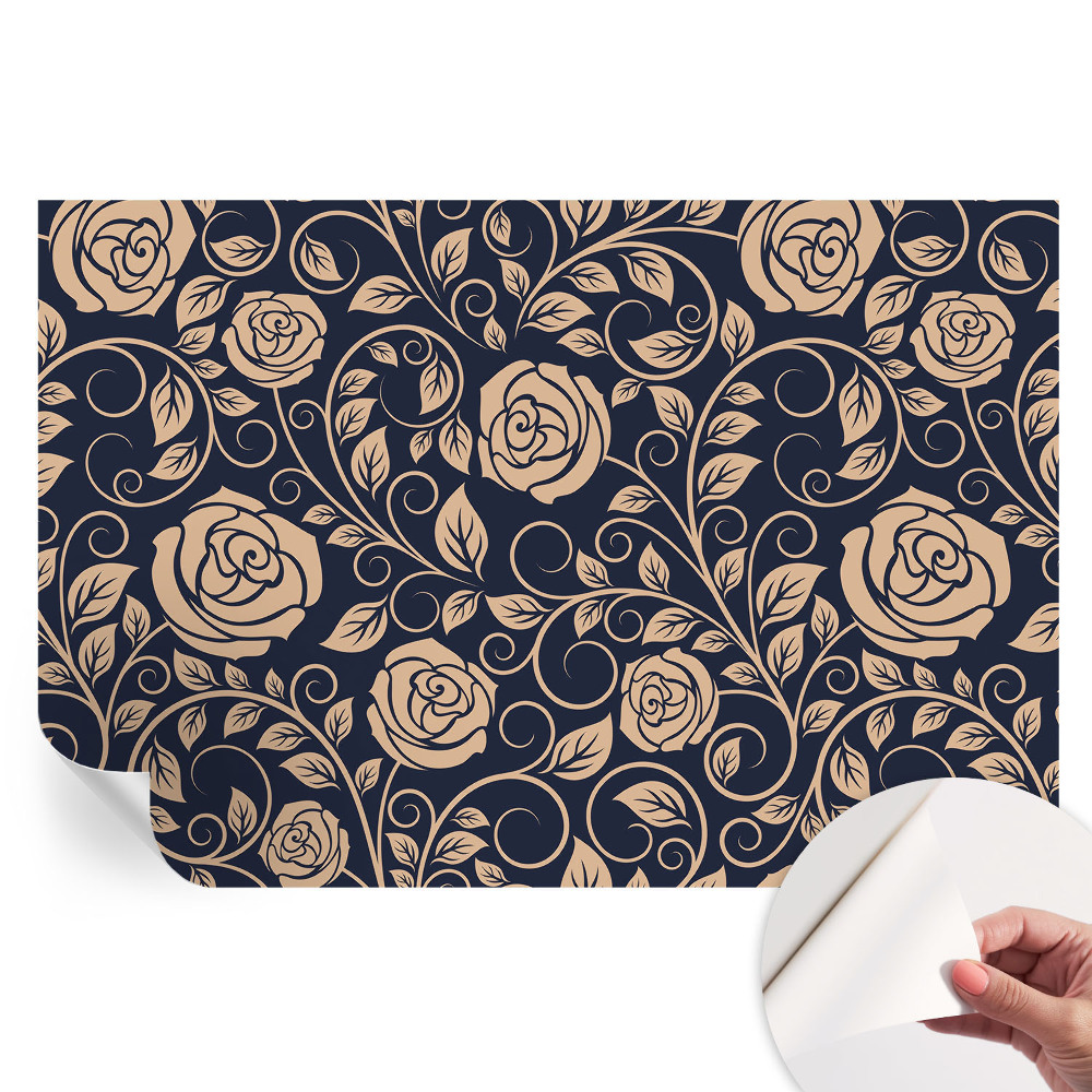 Papier peint photo autocollant pour la chambre Fleurs romantiques