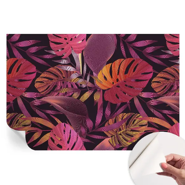 à motifs de feuilles exotiques pour le salon