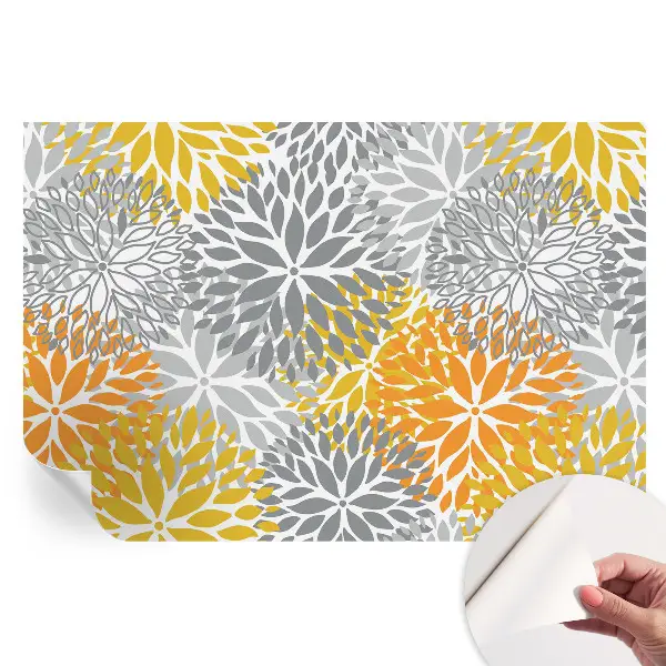Papier peint photo moderne Énergie florale pour salon