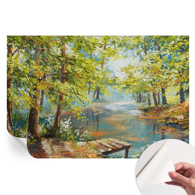 Papier peint photo autocollant pour la chambre Lac idyllique
