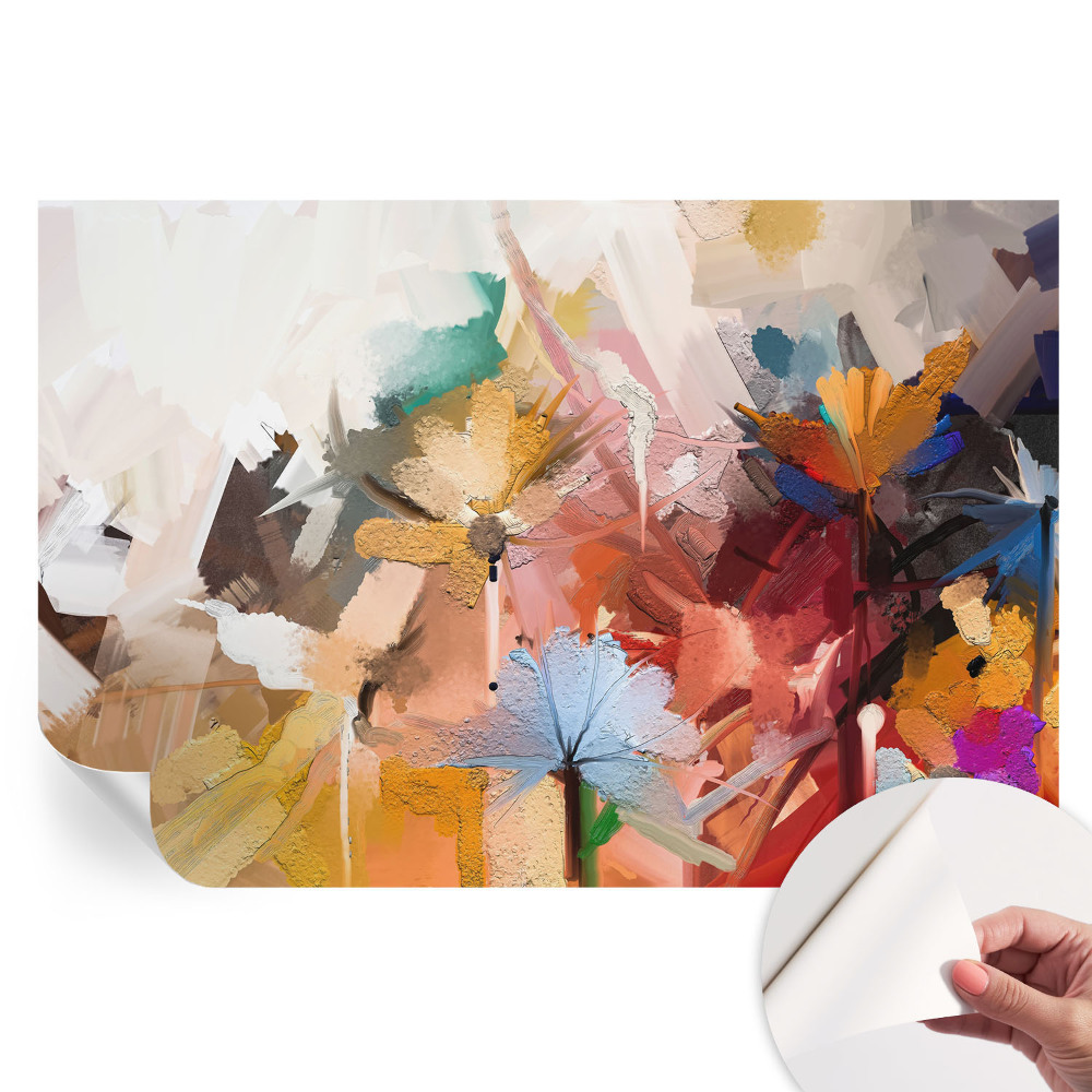 Papier peint photo autocollant pour la chambre Abstrait floral