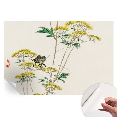 Papier peint autocollant pour salon motif fleurs nature