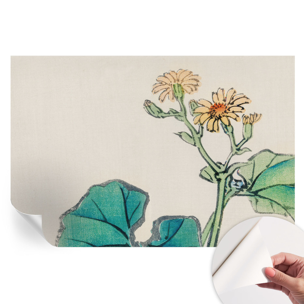Papier peint photographique autocollant Fleur et feuilles