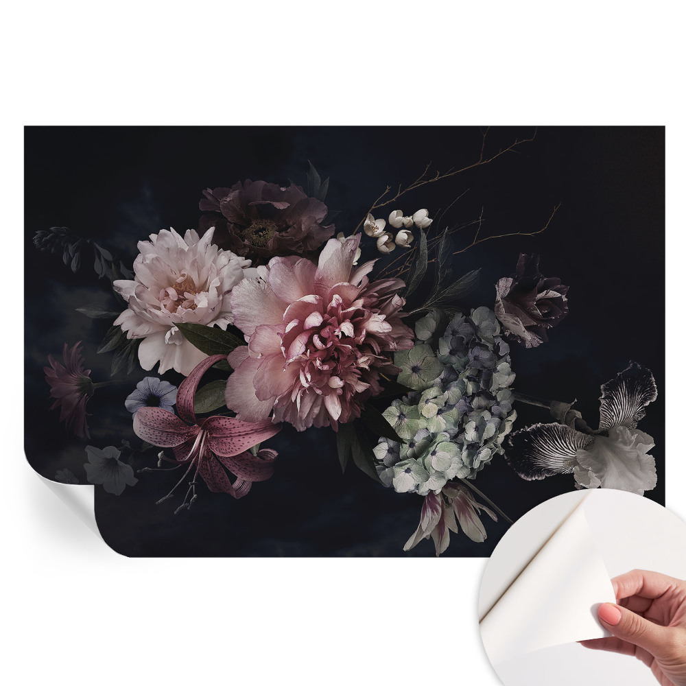 Papier peint photo autocollant pour la chambre composition florale