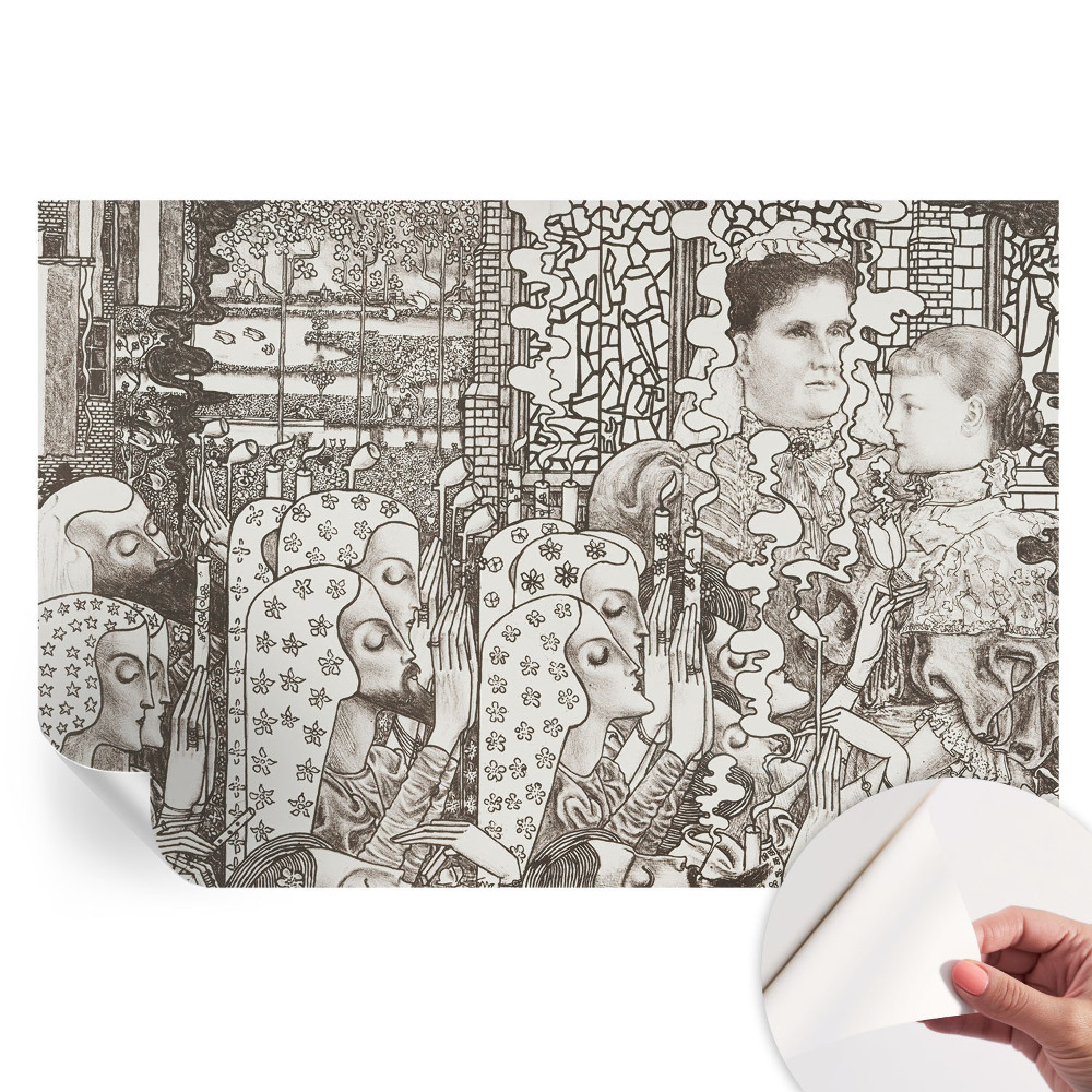 Fresque murale autocollante Portraits floraux