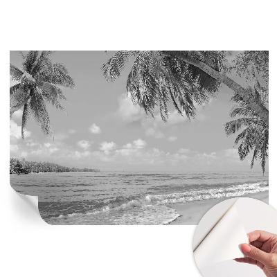 Papier peint photo moderne motif paradis tropical pour salon