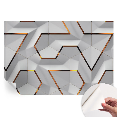 Papier peint autocollant pour le salon Motifs tridimensionnels