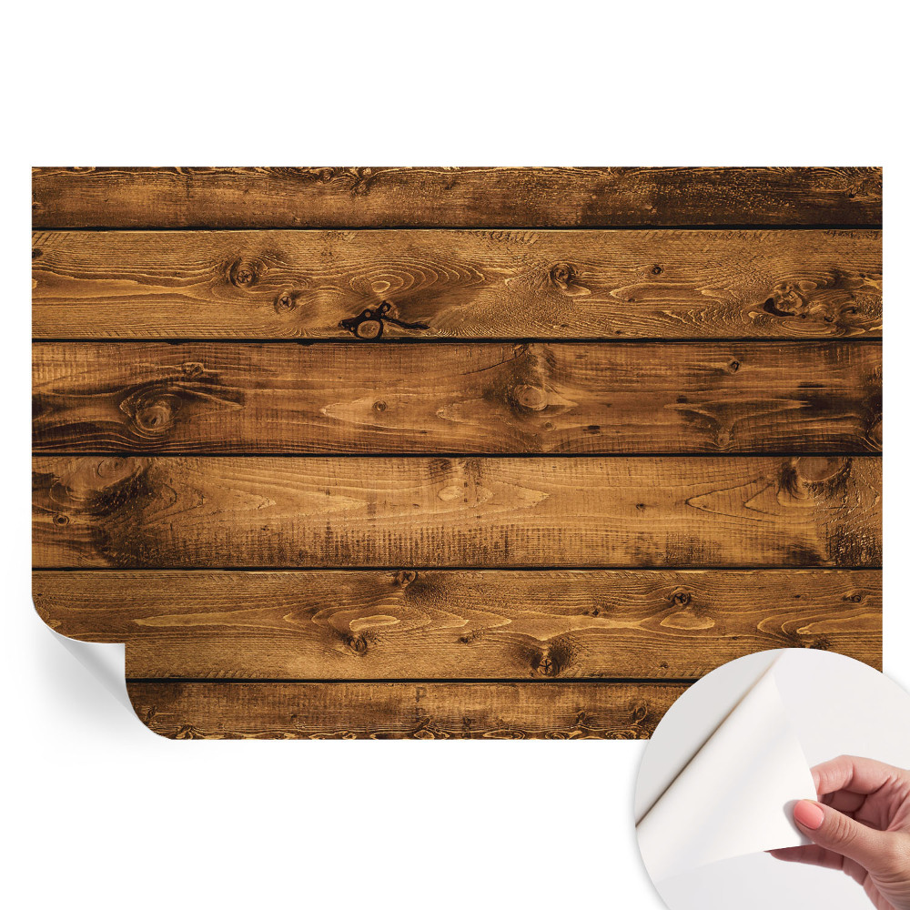 Papier peint photo autocollant pour la chambre planches de bois