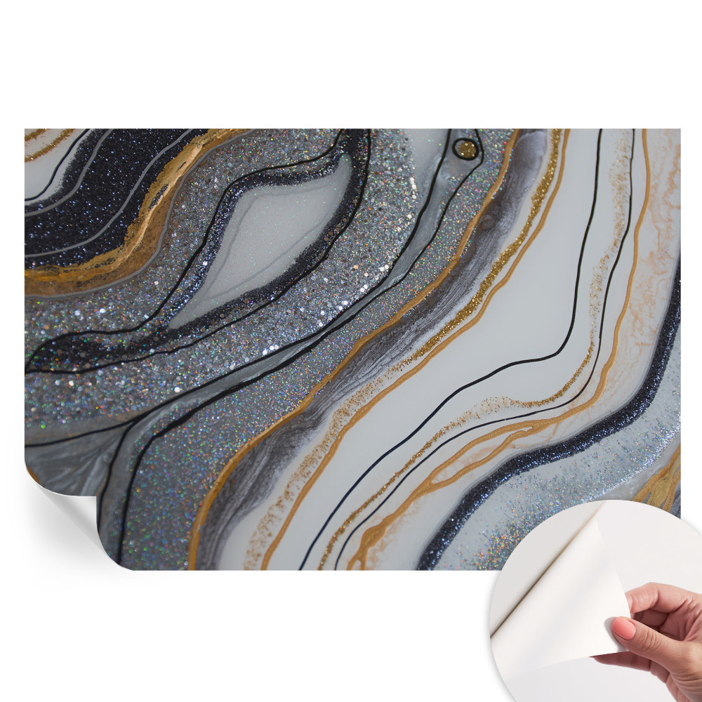 Papier peint autocollant pour le salon vagues de pierre