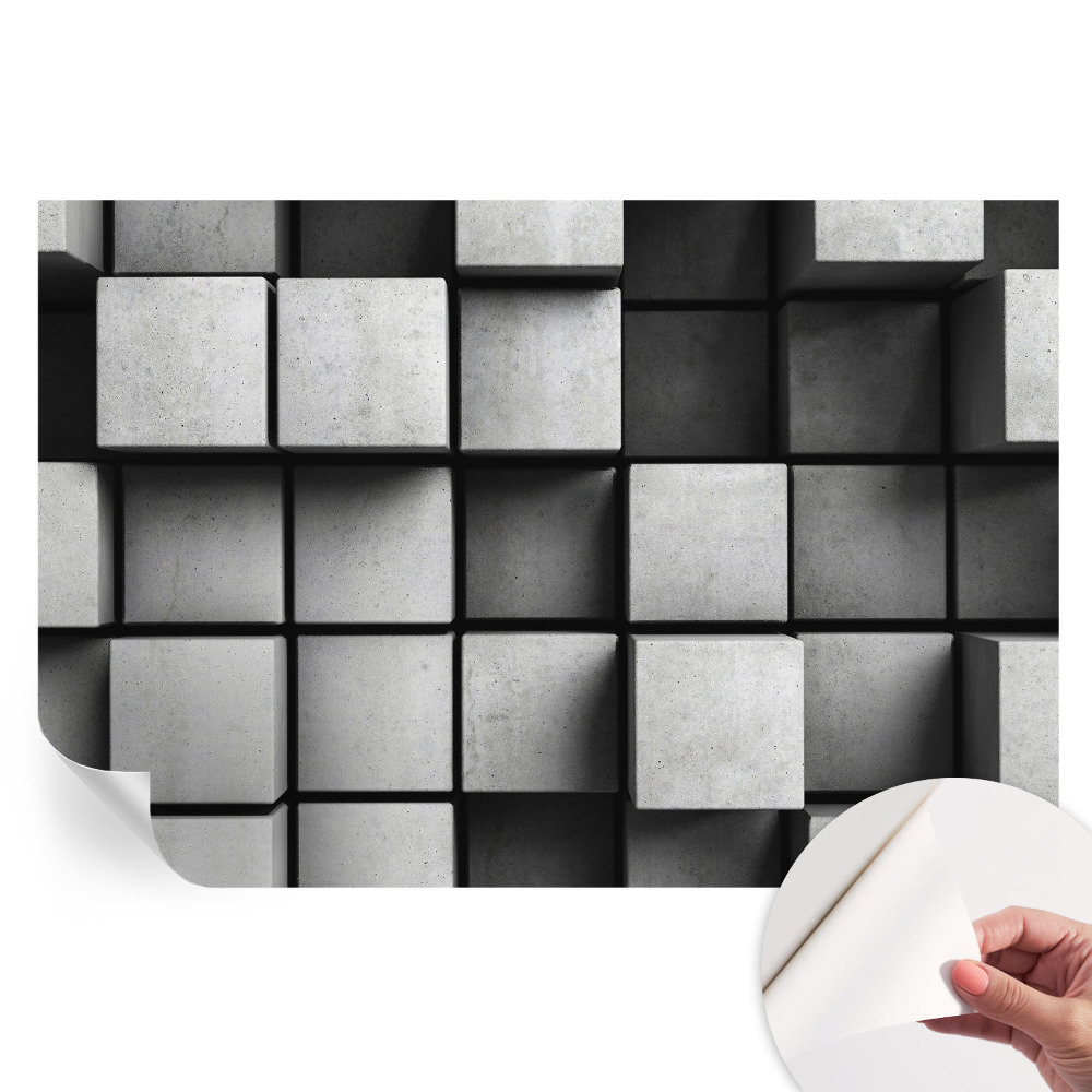 Papier peint photographique autocollant cubes géométriques