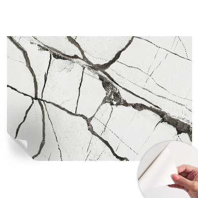 Papier peint photographique autocollant fissures du marbre