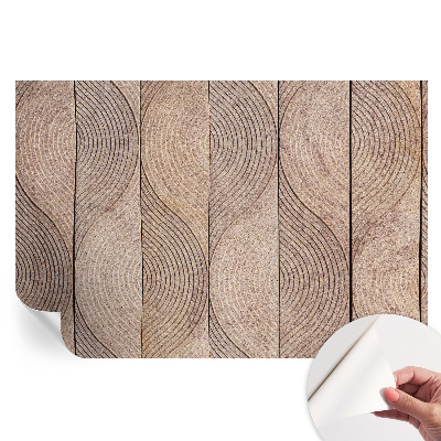 Papier peint photo moderne pour le salon Vagues de bois