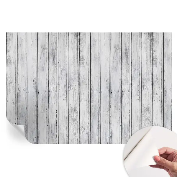 Papier peint photo autocollant motif planches de bois