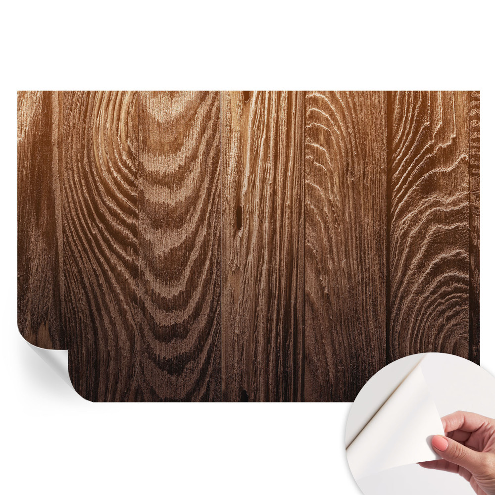 Papier peint photo autocollant pour la chambre anneaux en bois