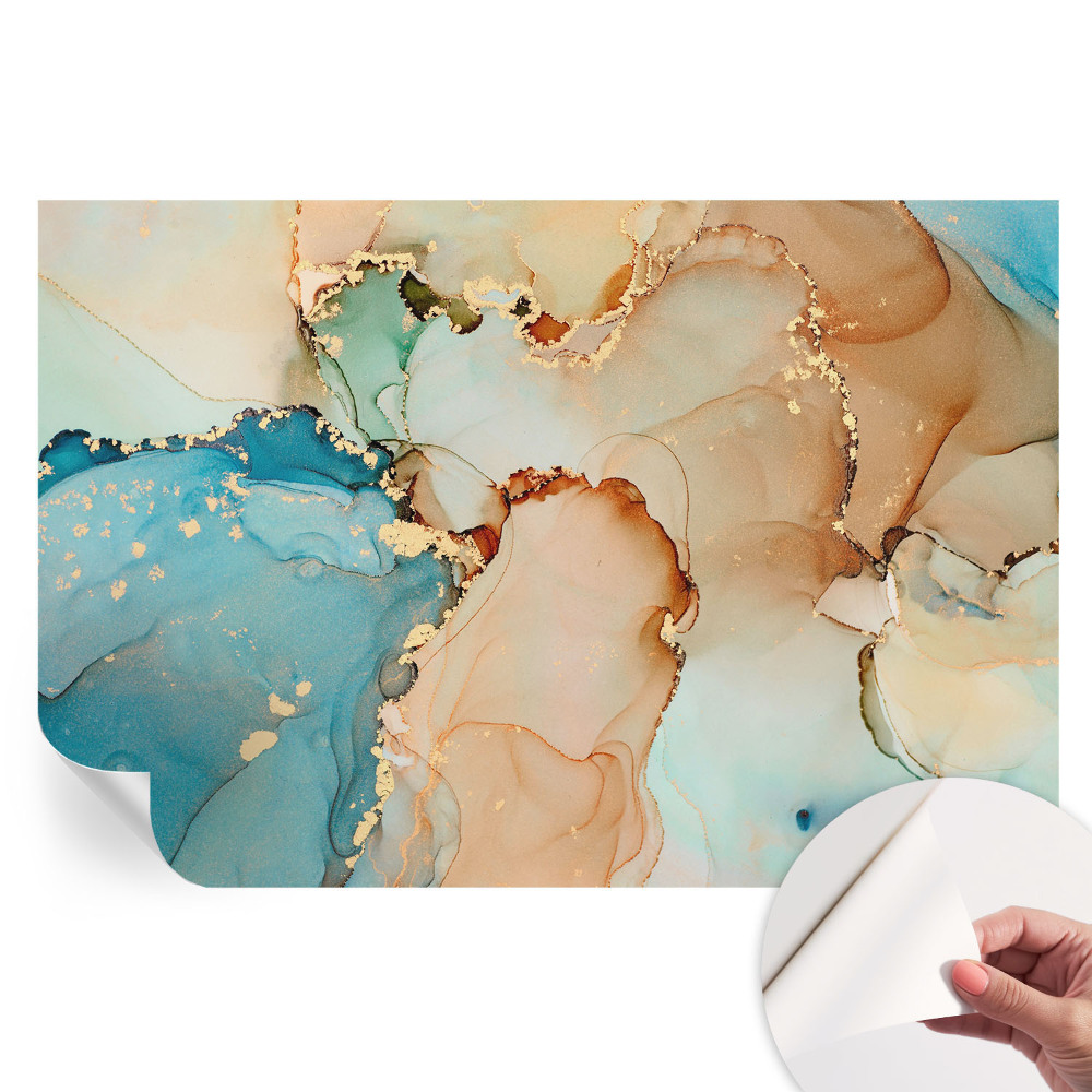 Papier peint autocollant abstrait coloré pour salon