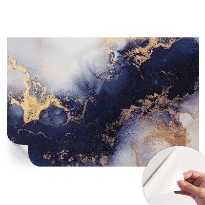 Papier peint photo autocollant vagues bleu marine