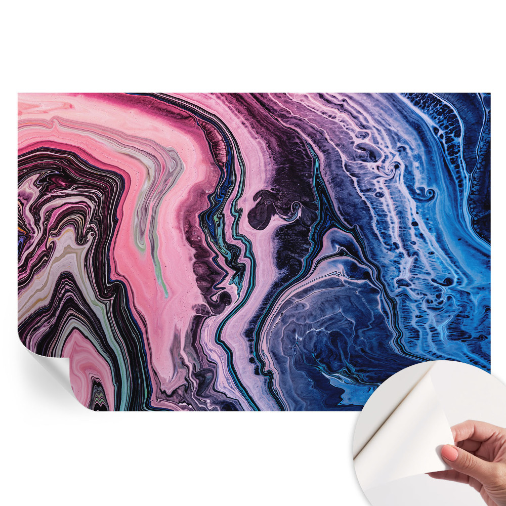 Papier peint photo autocollant pour chambre à motifs tourbillons colorés