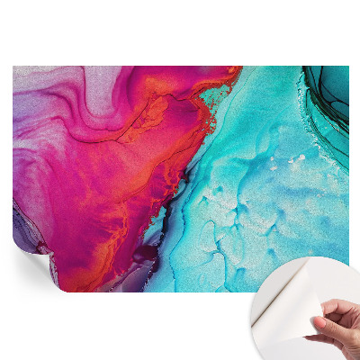 Papier peint photo autocollant Vague colorée pour chambre