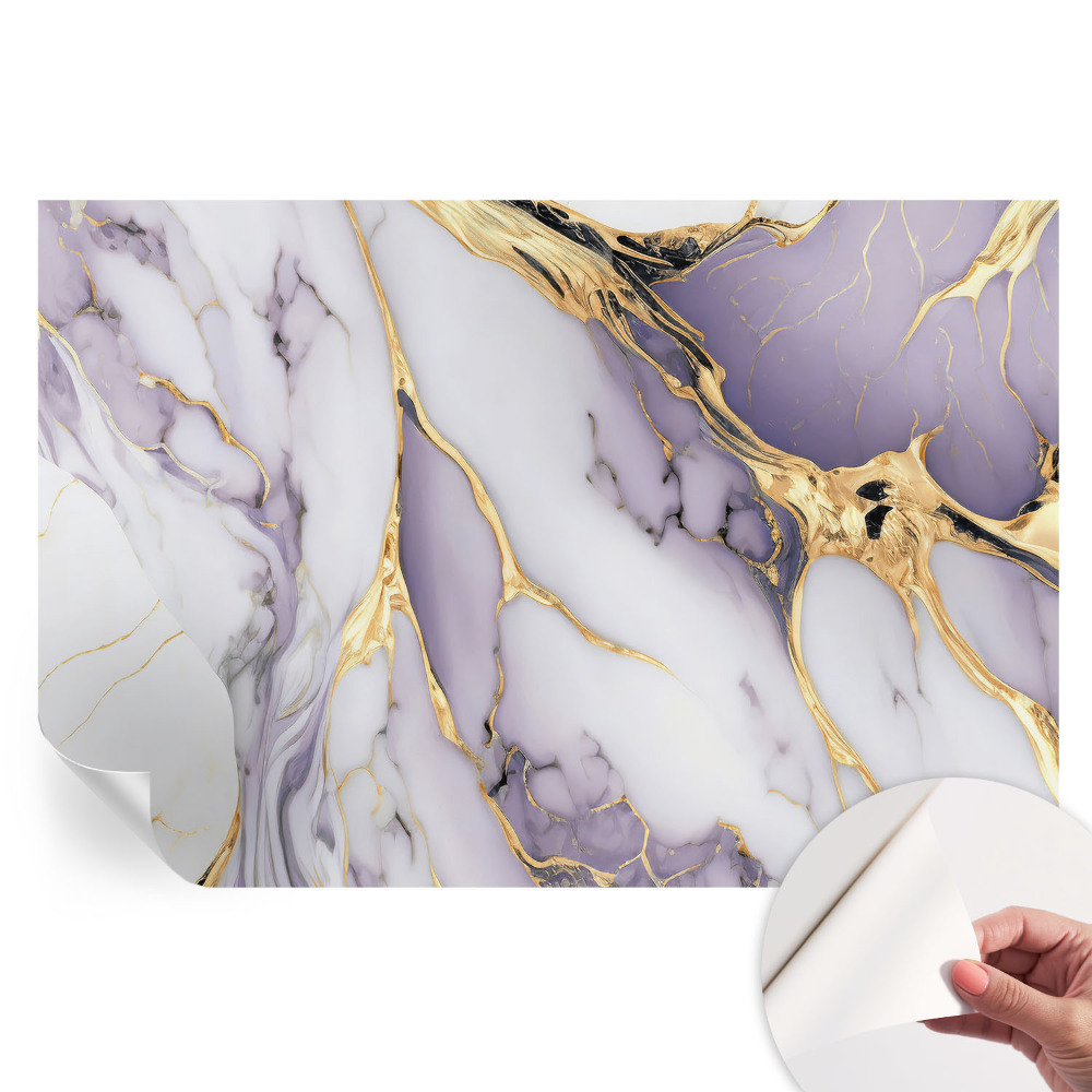Papier peint photo autocollant pour chambre motif marbre abstrait