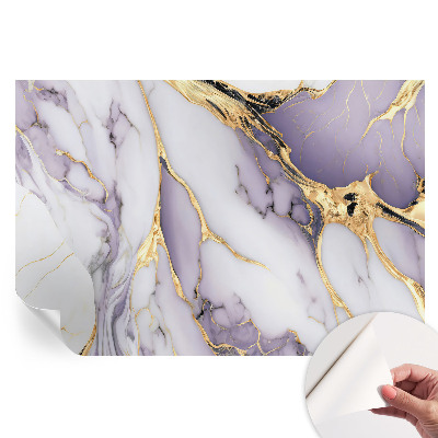 Papier peint photo autocollant pour chambre motif marbre abstrait