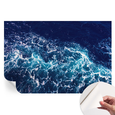 Papier peint photo moderne pour salon avec motif de vagues de la mer